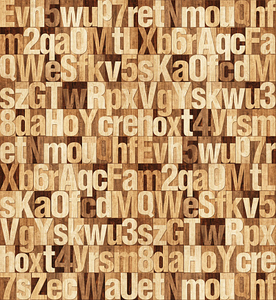 Фотообои WOOD ALPHABET 1, LOFT, Factura